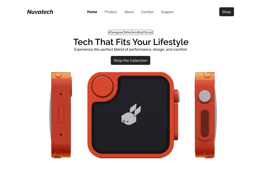 Nuvatech - Smart Device Landing Page