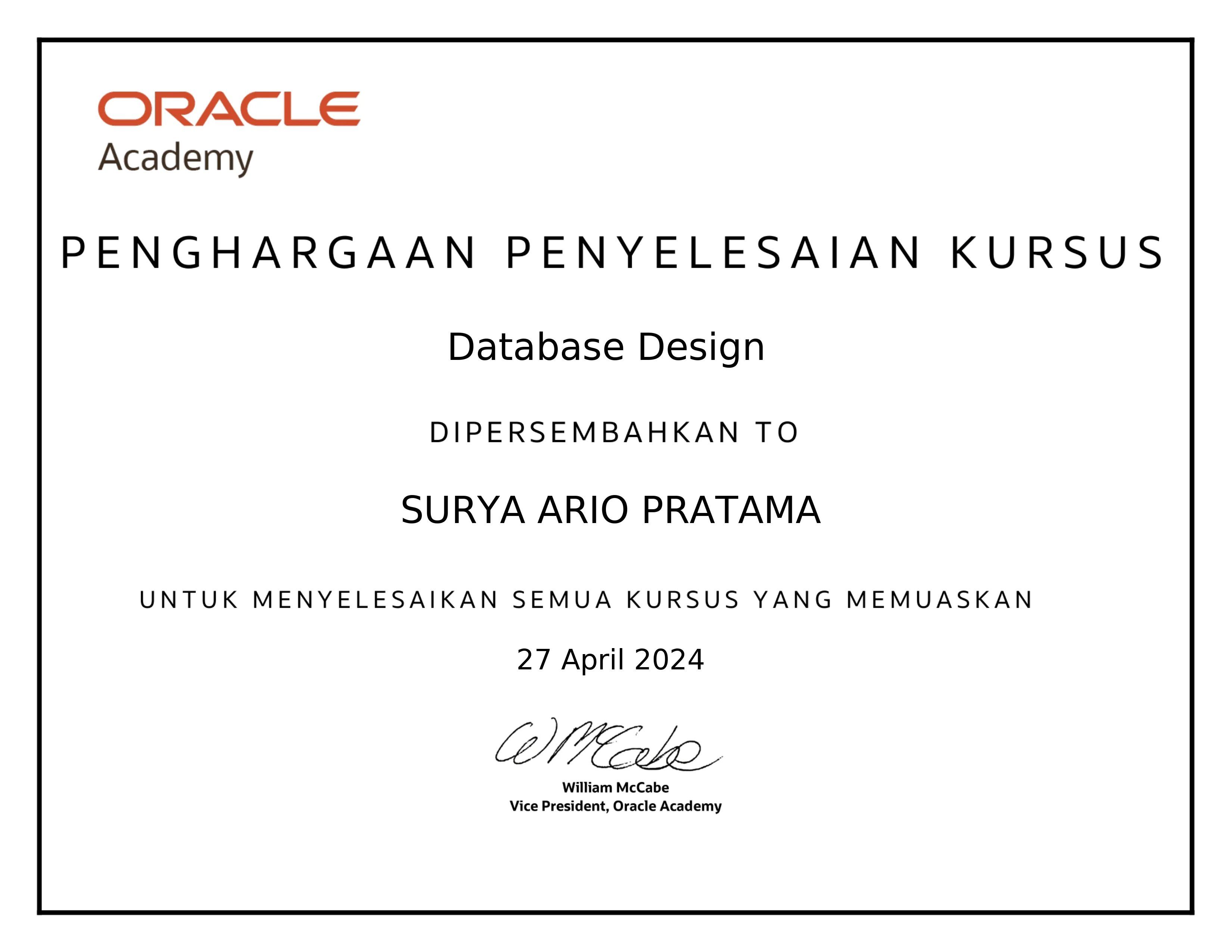 Database Design Course